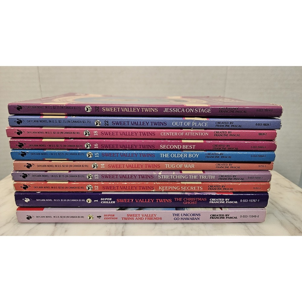 Vintage Sweet Valley Twins Book Lot (10 Books) - Super Chiller & Super Edition